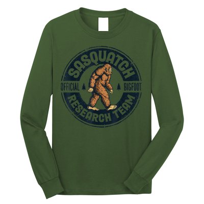 Bigfoot Research Team Retro Vintage Sasquatch Men Women Long Sleeve Shirt