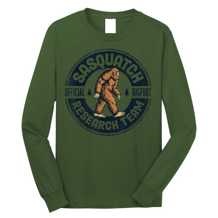Bigfoot Research Team Retro Vintage Sasquatch Men Women Long Sleeve Shirt
