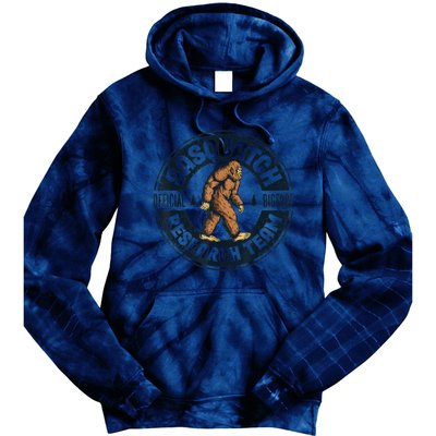 Bigfoot Research Team Retro Vintage Sasquatch Men Women Tie Dye Hoodie