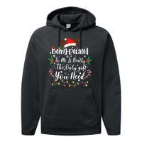 Being Related To Me Funny Christmas Family Xmas Performance Fleece Hoodie