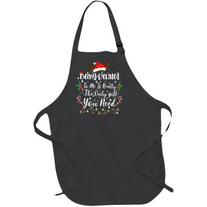 Being Related To Me Funny Christmas Family Xmas Full-Length Apron With Pockets