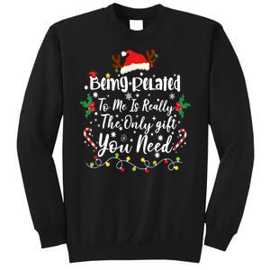 Being Related To Me Funny Christmas Family Xmas Sweatshirt