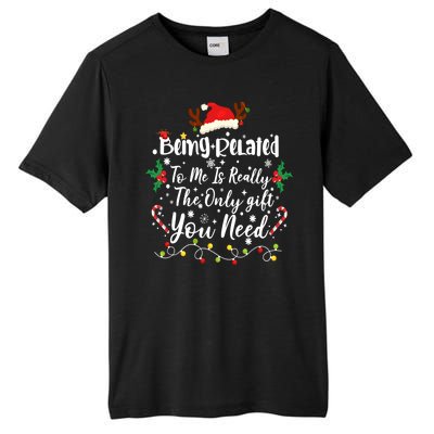 Being Related To Me Funny Christmas Family Xmas Tall Fusion ChromaSoft Performance T-Shirt