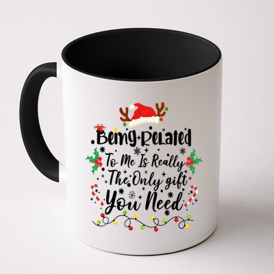 Being Related To Me Funny Christmas Family Xmas Mug