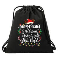 Being Related To Me Funny Christmas Family Xmas Drawstring Bag