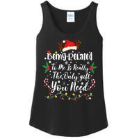 Being Related To Me Funny Christmas Family Xmas Ladies Essential Tank