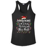 Being Related To Me Funny Christmas Family Xmas Ladies PosiCharge Competitor Racerback Tank