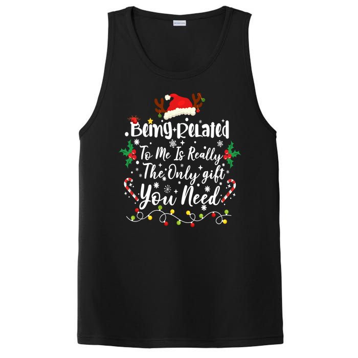 Being Related To Me Funny Christmas Family Xmas PosiCharge Competitor Tank