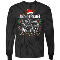 Being Related To Me Funny Christmas Family Xmas Tie-Dye Long Sleeve Shirt