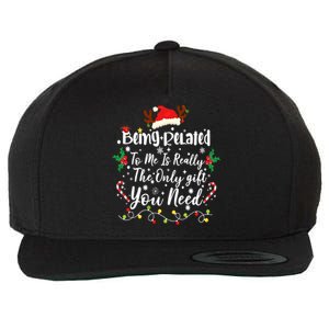 Being Related To Me Funny Christmas Family Xmas Wool Snapback Cap