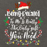 Being Related To Me Funny Christmas Family Xmas Cotton Canvas Backpack