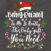 Being Related To Me Funny Christmas Family Xmas Vector Backpack