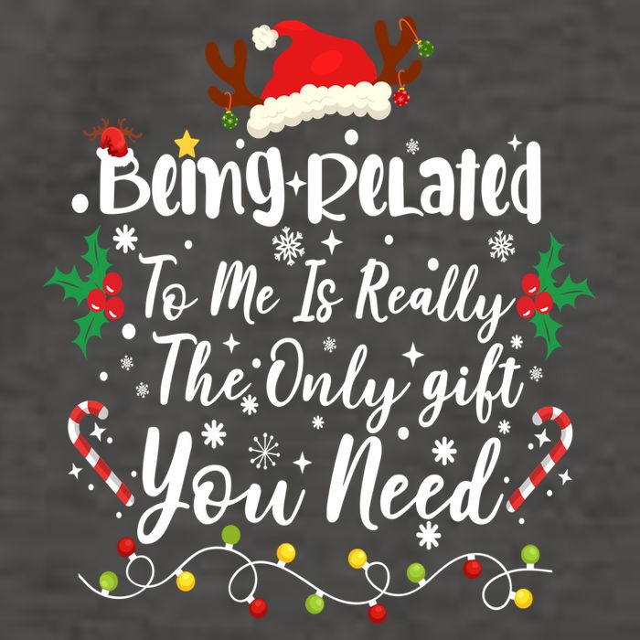 Being Related To Me Funny Christmas Family Xmas Vector Backpack