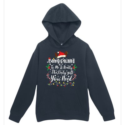 Being Related To Me Funny Christmas Family Xmas Urban Pullover Hoodie