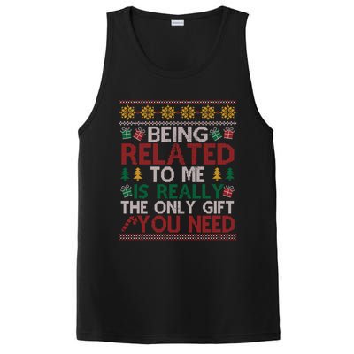 Being Related To Me Funny Holiday Christmas Funny Gift PosiCharge Competitor Tank