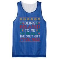 Being Related To Me Funny Holiday Christmas Funny Gift Mesh Reversible Basketball Jersey Tank