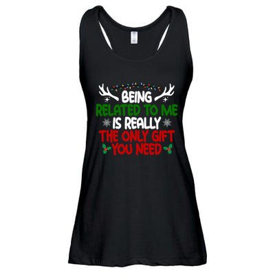 Being Related To Me Is Really The Only Gift You Need Christmas Ladies Essential Flowy Tank