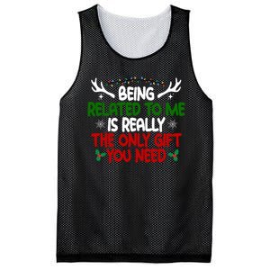 Being Related To Me Is Really The Only Gift You Need Christmas Mesh Reversible Basketball Jersey Tank