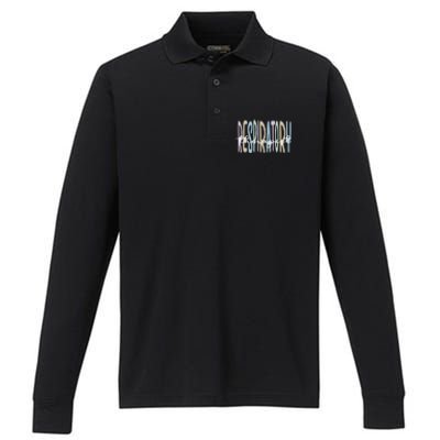 Best Respiratory Therapist Respiratory Therapy Cute Gift Performance Long Sleeve Polo