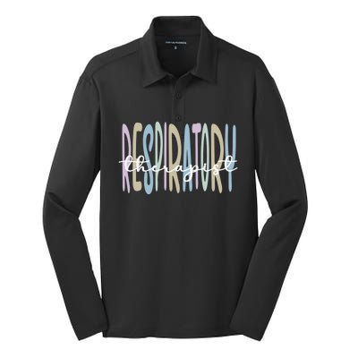 Best Respiratory Therapist Respiratory Therapy Cute Gift Silk Touch Performance Long Sleeve Polo