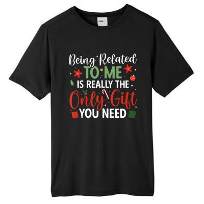 Being Related To Me Xmas Family Merry Christmas Tank Top Tall Fusion ChromaSoft Performance T-Shirt