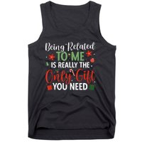 Being Related To Me Xmas Family Merry Christmas Tank Top Tank Top