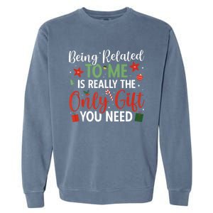 Being Related To Me Xmas Family Merry Christmas Tank Top Garment-Dyed Sweatshirt