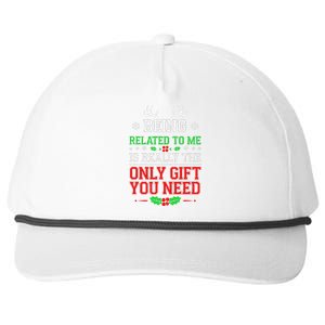 Being Related To Me Funny Christmas Family Xmas Pajamas Snapback Five-Panel Rope Hat