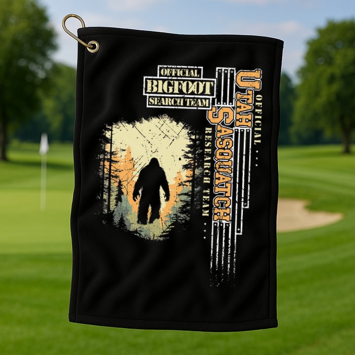 Bigfoot Research Team For Utah Sasquatch Believer Golf Towel