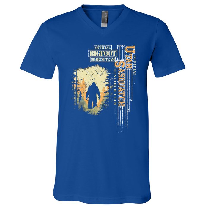 Bigfoot Research Team For Utah Sasquatch Believer V-Neck T-Shirt