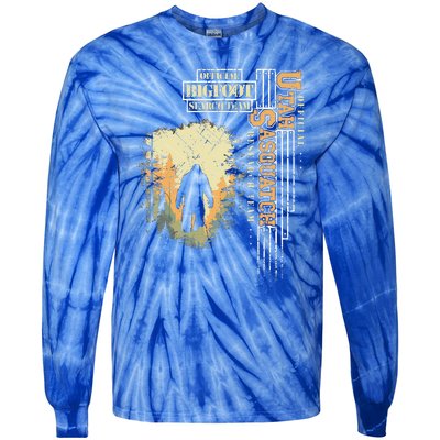 Bigfoot Research Team For Utah Sasquatch Believer Tie-Dye Long Sleeve Shirt