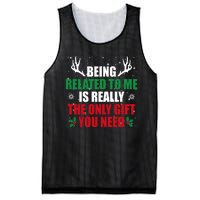 Being Related To Me Is Really The Only Gift You Need Funny Christmas Mesh Reversible Basketball Jersey Tank