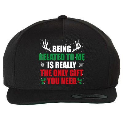 Being Related To Me Is Really The Only Gift You Need Funny Christmas Wool Snapback Cap
