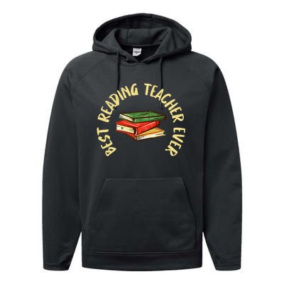 Best Reading Teacher Ever Reading Teacher Performance Fleece Hoodie