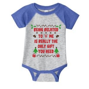 Being Related To Me Is Really The Only Gift You Need Gift Infant Baby Jersey Bodysuit