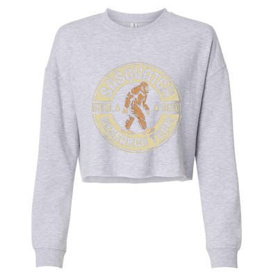 Bigfoot Research Team Retro Vintage Sasquatch  Cropped Pullover Crew