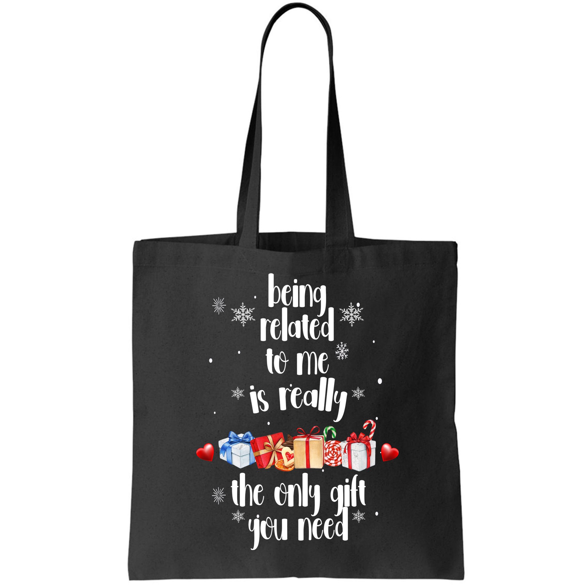 Being Related To Me Is Really The Only Gift You Need Funny Christmas Bag