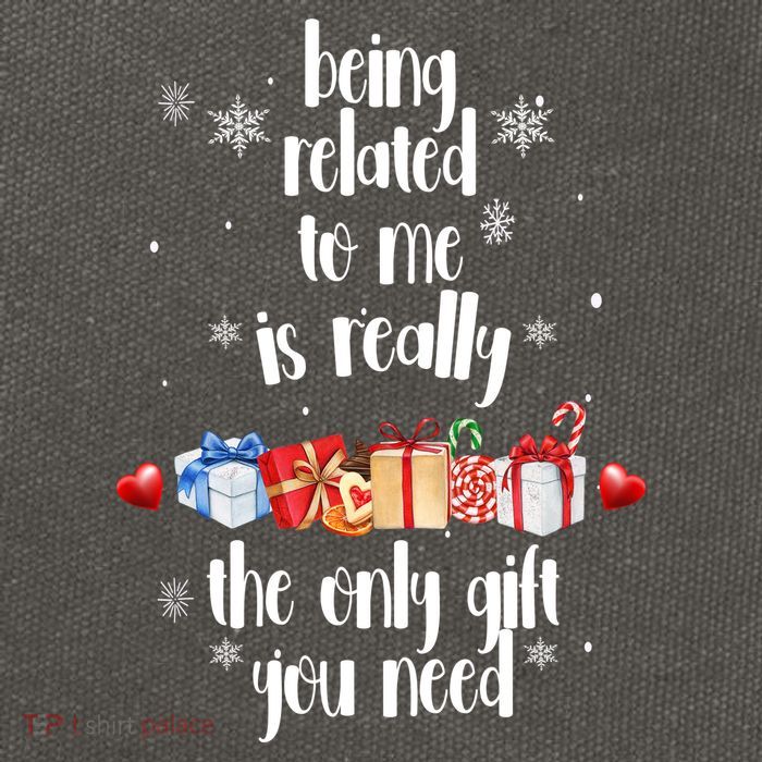 Being Related To Me Is Really The Only Gift You Need Funny Christmas Cotton Canvas Backpack