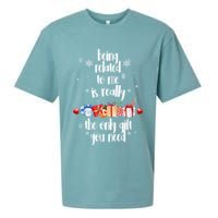 Being Related To Me Is Really The Only Gift You Need Funny Christmas Sueded Cloud Jersey T-Shirt
