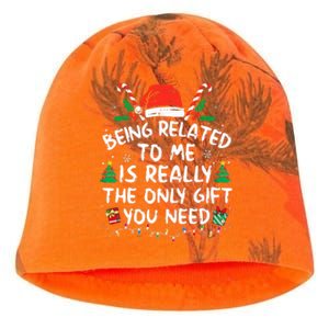 Being Related To Me Funny Christmas Family Xmas Pajamas  Kati - Camo Knit Beanie