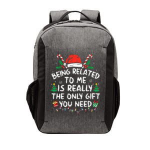 Being Related To Me Funny Christmas Family Xmas Pajamas  Vector Backpack