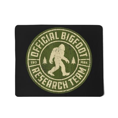 Bigfoot Research Team Retro Vintage Sasquatch Men Women Mousepad