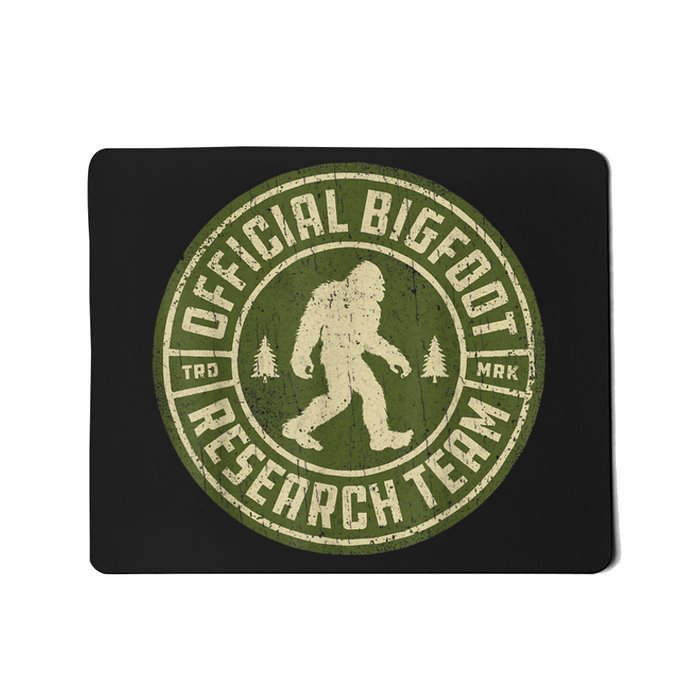 Bigfoot Research Team Retro Vintage Sasquatch Men Women Mousepad