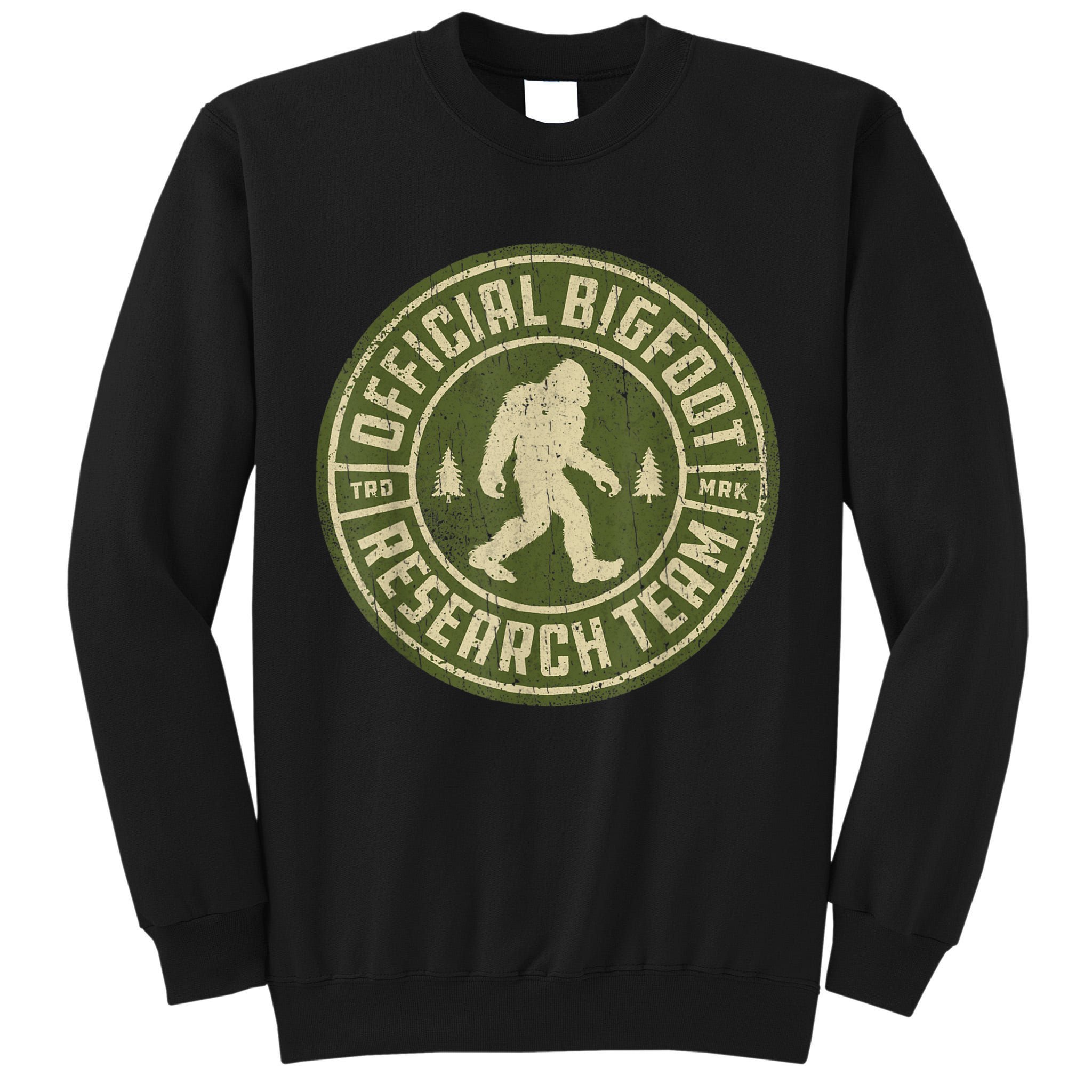 Bigfoot Research Team Retro Vintage Sasquatch Men Women Tall Sweatshirt