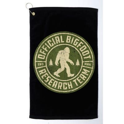 Bigfoot Research Team Retro Vintage Sasquatch Men Women Platinum Collection Golf Towel