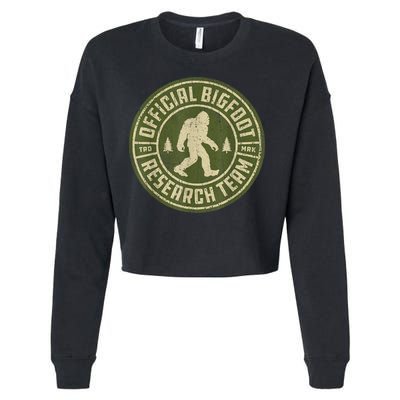 Bigfoot Research Team Retro Vintage Sasquatch Men Women Cropped Pullover Crew