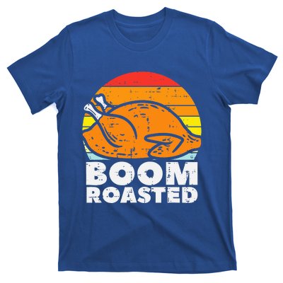 Boom Roasted Turkey Sunset Retro Thanksgiving T-Shirt