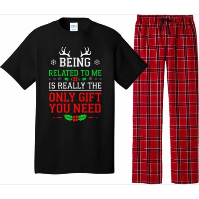 Being Related To Me Funny Christmas Family Xmas Pajamas Pajama Set