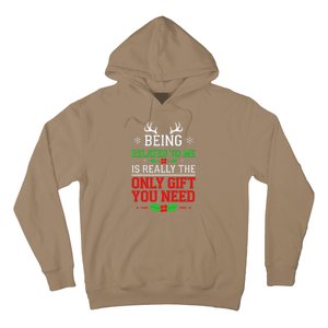 Being Related To Me Funny Christmas Family Xmas Pajamas Hoodie