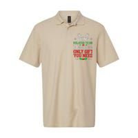 Being Related To Me Funny Christmas Family Xmas Pajamas Softstyle Adult Sport Polo